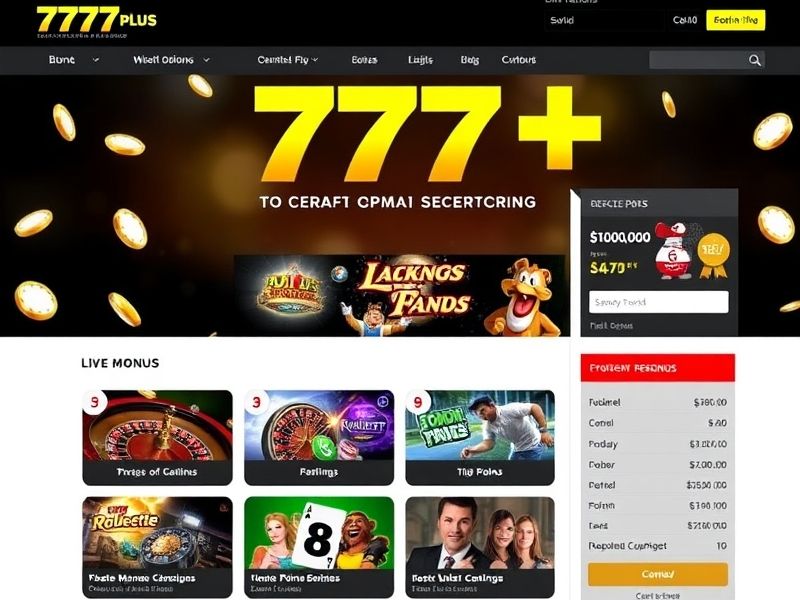 Welcome to 777plus.com – your premier destination for real money casino games, sports betting, and live dealer action. Discover exclusive bonuses, secure payments, and top-rated slots today.